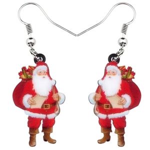 3 for $15 Santa Acrylic Dangle Earrings
